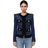 Chaqueta De Tweed Techno Balmain de color Blue