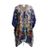 Camilla Blue Darling's Destiny Print Cropped Silk Kaftan