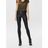 ONLY Skinny Jeans Anne Mid Waist Gecoate Biker in het Black