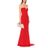 Abito lungo Ayer in crêpe satin di Alex Perry in Red