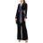 Diane von Furstenberg Blue Jumpsuit Sash aus Samt