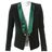 Chaqueta en terciopelo verde Balmain de color Green