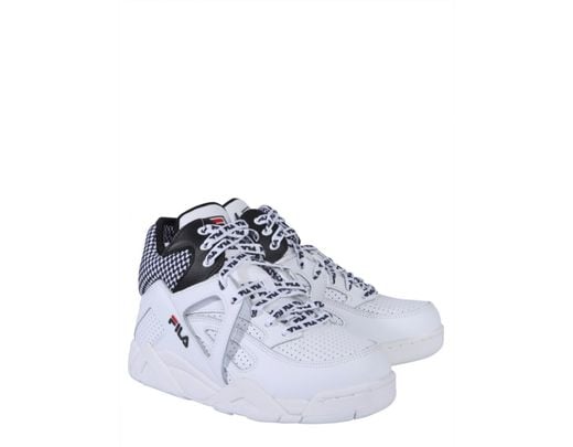 Lyst - Fila Cage Cb Mid Sneakers in White Lyst - Fila Cage Cb Mid Sneakers in White