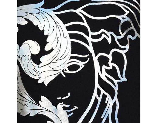 Versace Medusa Foil Stamp T Shirt In Black For Men Lyst