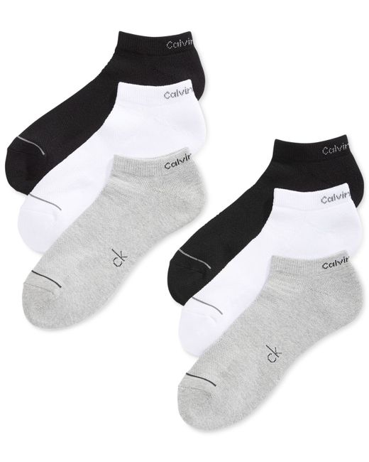 Calvin klein Sixpack Athletic Stripe Ankle Socks in Multicolor for Men