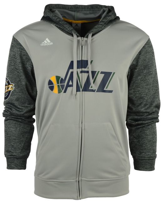Adidas Men's Utah Jazz Pre Game Full-zip Jacket in Gray for Men (Gray/Heather Charcoal) | Lyst