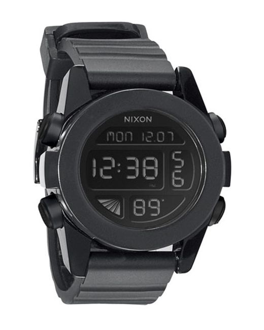 Nixon 'the Unit' Round Digital Watch in Black (WHITE) | Lyst