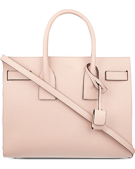 Saint laurent Sac De Jour Small Smooth Leather Tote in Pink (Pale ...