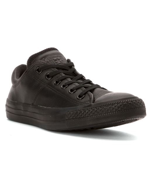 Converse Chuck Taylor Madison Leather Low Top Sneaker in Black - Save ...