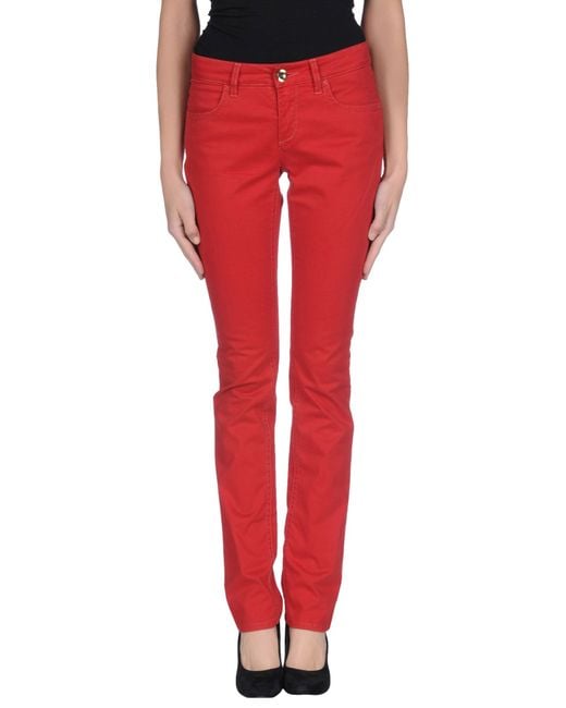 Camouflage ar and j. Casual Pants in Red | Lyst