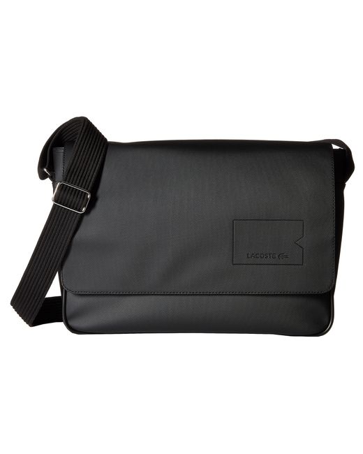 lacoste black messenger bag