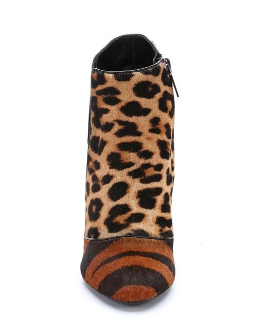calf hair ankle booties
