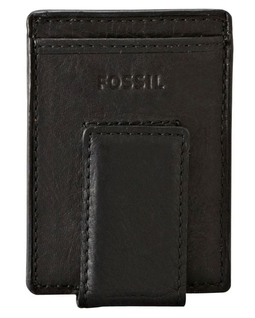 Fossil Ingram Card Case Leather Wallet in Black for Men Lyst