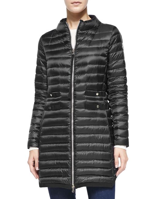 Download Moncler Aubry Long Mock-neck Puffer Jacket in Black | Lyst