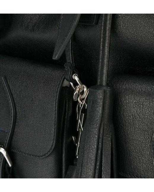 Saint laurent Side Fringe Backpack in Black | Lyst