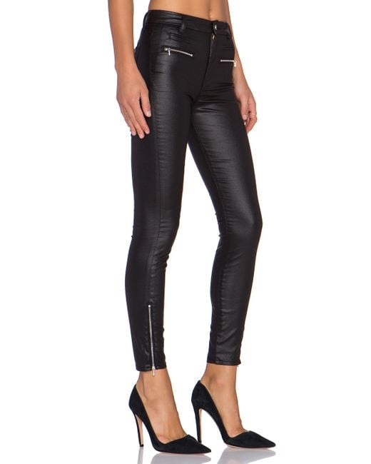 7 for all mankind High-Waisted Faux-Leather Pants in Black - Save 30% ...