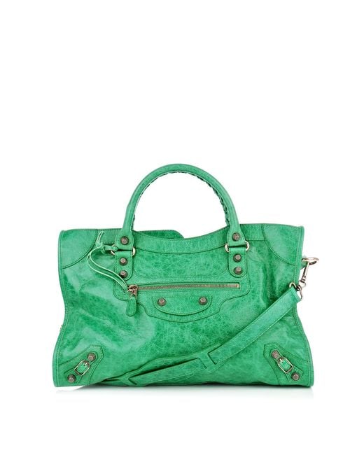 Balenciaga Giant City Bag in Green | Lyst