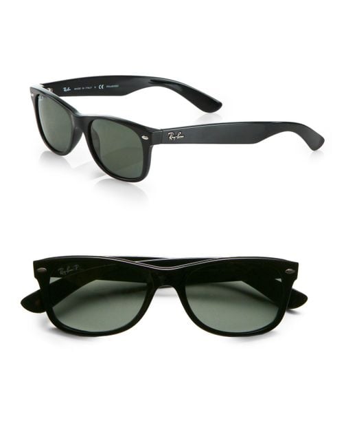 Download Ray-ban New Wayfarer Square Polar Sunglasses in Black | Lyst