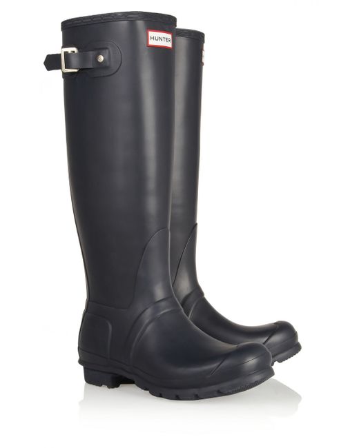 Hunter Tall Wellington Boots in Black | Lyst