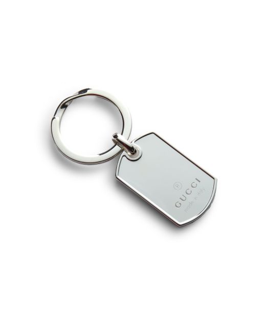 Gucci Dog Tag Key Ring in Silver for Men (sterling silver) Lyst