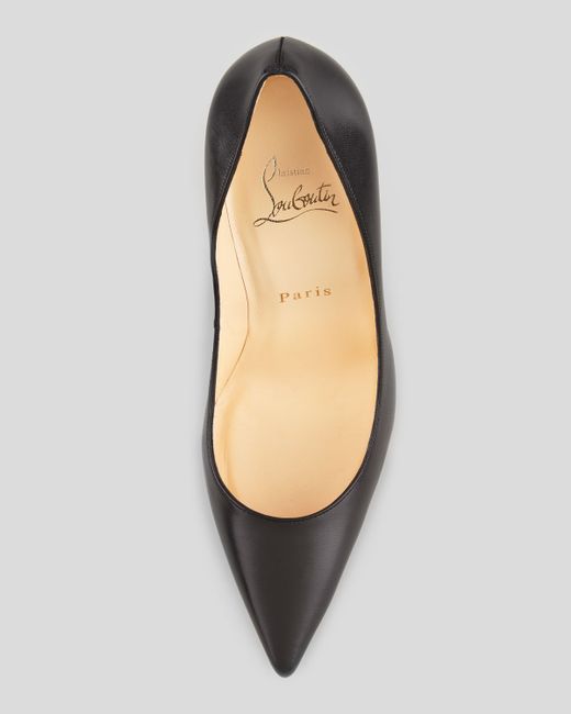 Christian louboutin Decollette Leather Pumps in Black - Save 39 ...