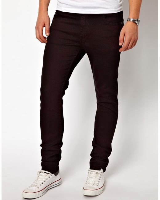 Cheap monday Jeans Tight Skinny Fit In New Black in Black for Men | Lyst