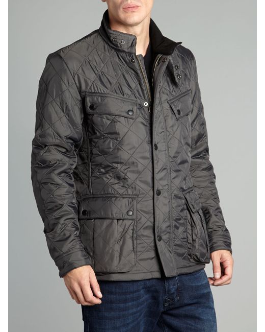 Barbour Quilted International Ariel Polar Jacket in Gray for Men | Lyst