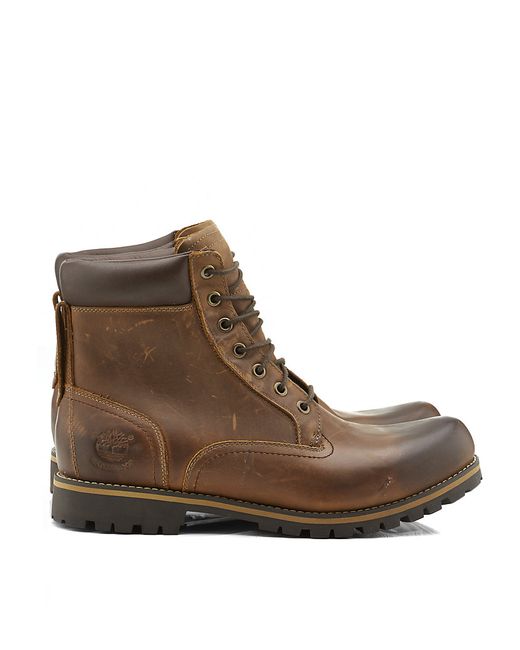 brown rugged boots