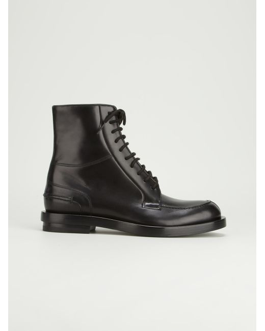 mens black lace up brogue boots