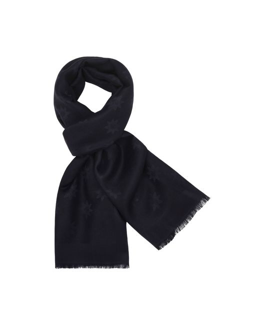 Mulberry Black Monogram Rectangular Scarf Lyst