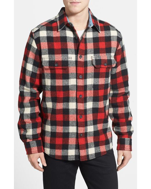 Woolrich Wool Buffalo Shirt in Red for Men (Multi Buffalo) - Save 81% ...