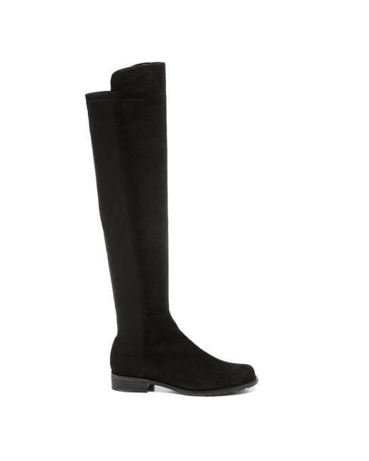 Stuart weitzman 5050 Stretch Leather Boot in Black - Save 28% | Lyst