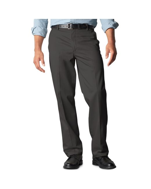 Dockers D2 Straight Fit Signature Khaki Flat Front Pants in Gray for ...