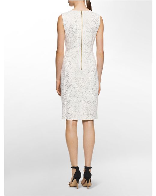 cream calvin klein dress