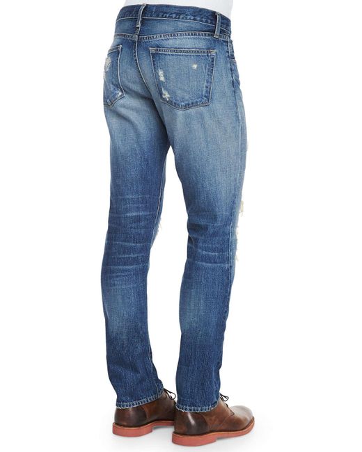 J brand Tyler Deconstructed Ripped Denim Jeans in Blue for Men (denim ...