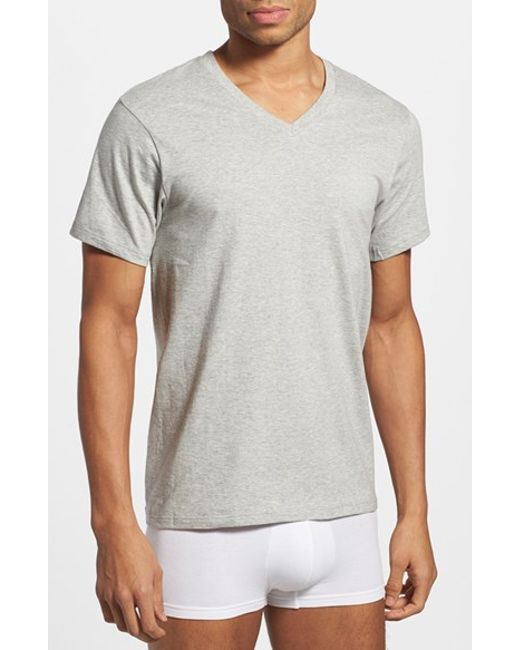 Download Calvin klein Classic Fit Cotton V-neck T-shirt, (3-pack ...