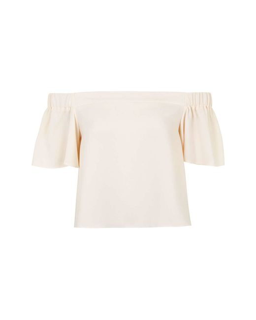 beige bardot top