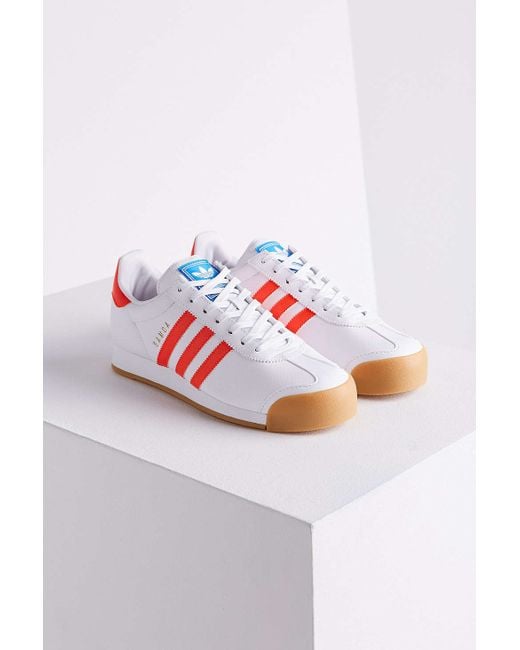 red and white adidas samoa