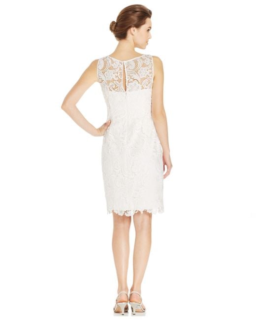 Catalogs white lace sheath dress from adrianna papell light purple