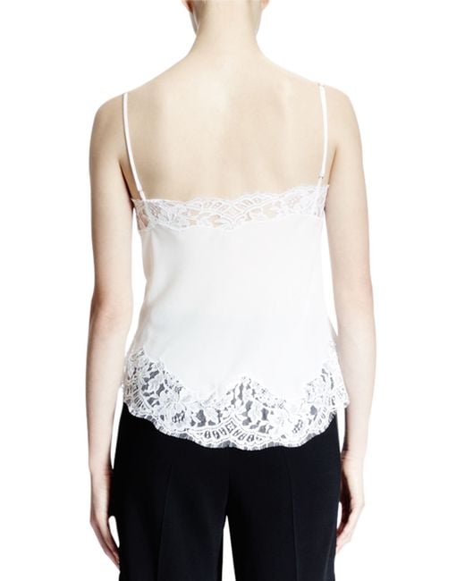 white camisole with lace trim