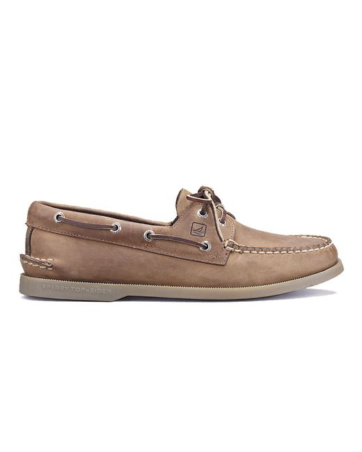 sperry top sider brown leather boat shoes