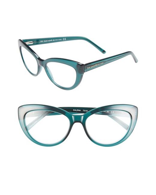 Kate spade 'kalena' 53mm Cat Eye Reading Glasses - Transparent Teal in ...