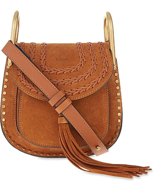 chloe pocketbooks - Chlo Hudson Mini Suede Cross-body Bag in Brown (Caramel) | Lyst