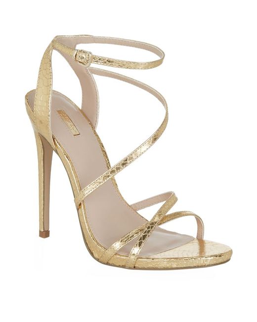 carvela gold flat sandals