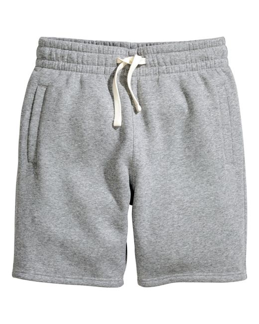 h&m gray sweat shorts