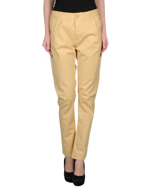 heels for high manila sale in in Lyst 84 grace (Light  Manila Trousers  Denim yellow) Save   Yellow