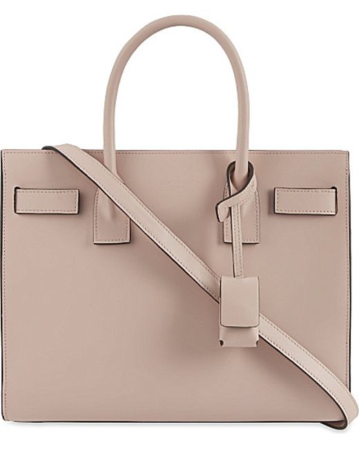 Saint laurent Sac De Jour Leather Shoulder Bag in Pink (Pale blush ...