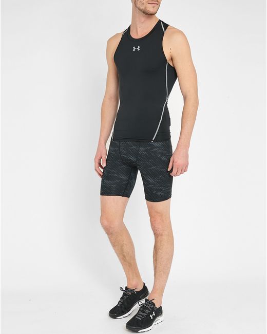 Under armour Black Heatgear Compression Tank Top in Black for Men | Lyst