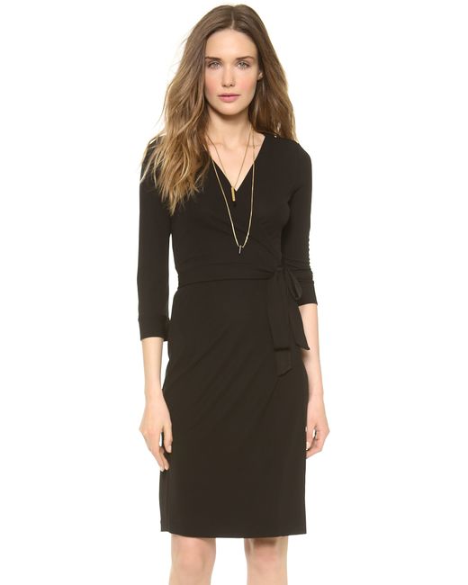 Diane von furstenberg New Julian Two Wrap Dress in Black - Save 68% | Lyst