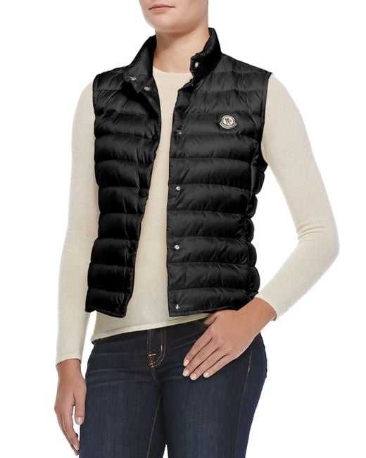 Moncler 'liane' Down Vest in Black Save 35 Lyst